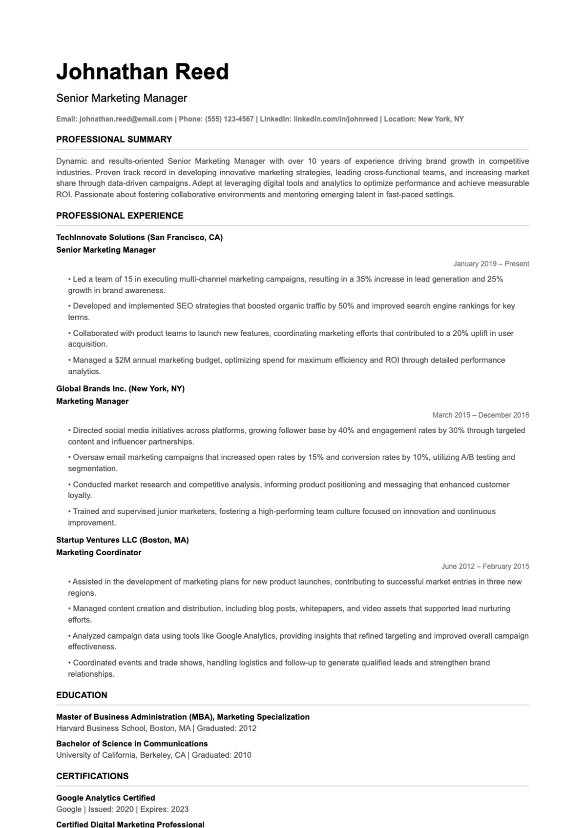 Professional two column resume for sourcing analyst with education and experience sections_variant_2